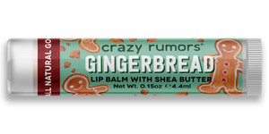 Crazy Rumors Gingerbread Lip Balm. 100% Natural, Vegan, Plant-Based, Made in USA (1-Pack)