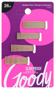 Goody Small Bobby Pins, Metallic Blonde, 26-Count (1941834)