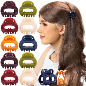 RC ROCHE ORNAMENT 12 Pcs Womens Chic Hollow Hair Sectioning Styling Strong Hold Fashion Premium Jaw Claw Barrette Plastic Girls Accessories Teeth Cla