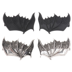 Beaupretty 2 Pairs Halloween Bat Clip Horror Bat Wings Hair Pin Punk Halloween Hair Clip Cosplay Accessories for Women Girls