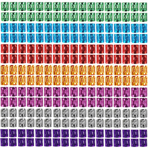 350PCS Hair Jewelry for Women Braids, DreadLock Beads Hair Decorations Aluminum Rings Clips Adjustable Metal Cuffs Braiding Hair Accessory By liliyab