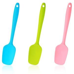 Patelai 3 Pcs Non-stick Wax Spatulas Silicone Spatula Hair Removal Sticks Applicator Reusable Hard Wax Scraper for Home Salon Body Use, 3 Colors