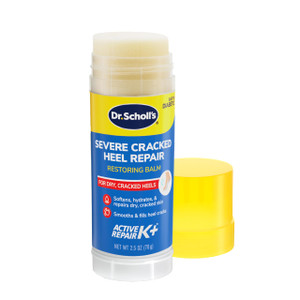 Dr. Scholl's Severe Cracked Heel Repair Restoring Balm 2.5oz, with 25% Urea for Dry, Cracked Feet, Heals and Moisturizes for Healthy Feet
