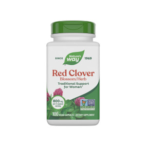 Nature's Way Red Clover Blossom Herb, Traditional Health Support for Women*, 800 mg per 2-Capsule Serving, Non-GMO Project Verified, Red Clover Suppl