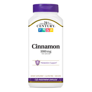 21st Century Cinnamon, 120 Vegetarian Capsules (500 mg per Capsule)