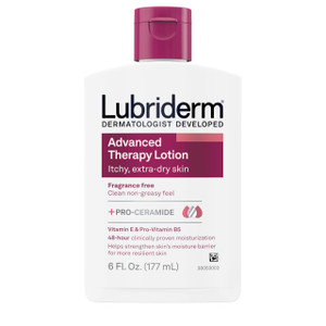 Lubriderm Advanced Therapy Fragrance-Free Moisturizing Hand & Body Lotion + Pro-Ceramide, Intense Hydration for Itchy, Extra Dry, & Sensitive Skin, N