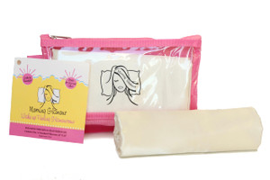 Morning Glamour Travel/Makeup Bag Single Pillowcase, Ivory, 1'8" x 2'2"