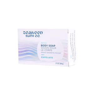 Seaweed Bath Co. Exfoliate Detox Body Soap, 3.75 Ounce, Sustainably Harvested Seaweed, Charcoal (Packaging May Vary)