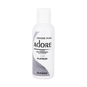 Adore Semi Permanent Hair Color (150 Platinum) | Vegan & Cruelty-Free Grey Hair Dye | No Ammonia, No Peroxide, No Alcohol | 4 Fl Oz
