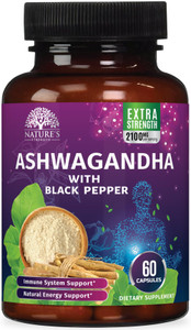 Ashwagandha Supplements 2100mg - 3X Strength Ashwagandha Powder & Root Extract with Black Pepper for Max Absorption, Antioxidant Supplements for Wome