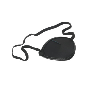 Flents Eye Patch, Black, Concave Shape for Pressure-Free Comfort, One Size Fits Most, Lightweight & Adjustable Strap, Ideal for Eye Protection, Ambly