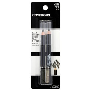 COVERGIRL - Easy Breezy Brow Fill + Define Brow Pencil, Sharpener Included, Long-Lasting, Deeply Pigmented, Blendable Formula, 100% Cruelty-Free