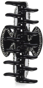 Caravan Hand Made Black Hair Claw With Crystal Stones