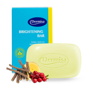 Dermisa Brightening Bar with Kojic Acid, Licorice Root, Bearberry Extract | NO PARABENS, NO SULFATES | 3 OZ | Pack of 1