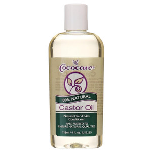 Cococare Castor Oil for Healthy Hair - Lashes and Skin Moisturizer Organic Castor Oil - 4 Ounce