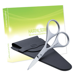 Suvorna Eyebrow Scissors for Women - Small Scissors for Beard, Mustache, Facial, EyeLash, Nose & Ear Hair - Eyebrow Trimmer for Women and Men, brow s
