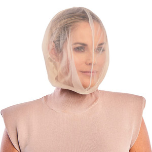 Betty Dain Makeup Protector Hood, Protects Hair and Make Up While Getting Dressed, Nylon Chiffon, Light and Airy, Triple Protection, Zipper closure,