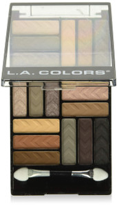 L.A. COLORS 18 Color Eyeshadow Palette, Downtown Brown CES750