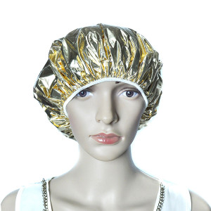 4 Pcs Salon Aluminum Foil Waterproof Disposable Shower Cap Baking Oil Hair Cap - Portable Ultra-thin Nourishing Dry Bath Hat Hoods Bathroom Products