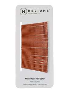 Heliums Bobby Pins - Copper - 2 Inch Wavy Hair Pins, Color Matched for Dark Ginger Redheads, 48 Count