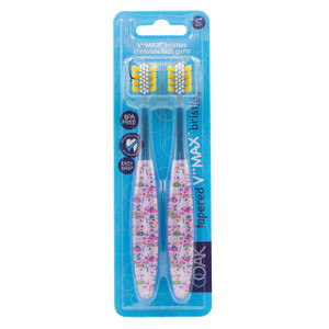Ooak Kids Toothbrush, Tapered V++max Bristles, 2 Pack Unicorns