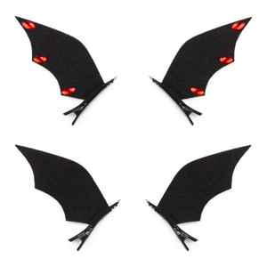 Bat Hair Clips Cartoon Halloween Bat Ears Hair Clips Batwing Costume Cosplay Accessories for Kids Adults Women (2 Pairs)