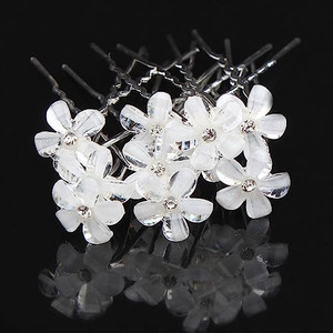 AKOAK 20 Pcs Rhinestone Bridal Hairpins, U-shaped Flower Crystal Hair Jewelry Accessories for Weddings, Bridesmaids, Women and Parties