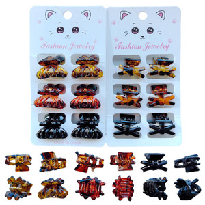 Yusier 12PCS 1inch Small Claw Clip Hollow Lantern Hair Clip Matte Hair Clips for Fine Hair Flowers Cute Hair Clips for Girls