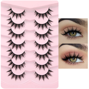 Manga Lashes False Eyelashes Doll Dramatic Eyelashes Anime Cosplay Japanese Style Lashes Spiky Long Thick Mink Eye Lash Strips by EYDEVRO