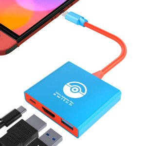 PURBHE Switch Dock for Nintendo Switch,Portable Switch Docking Station Compatible with Nintendo Switch and Switch OLED,Switch HDMI Adapter 4K/60Hz Sw