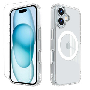 ANTSHARE for iPhone 16 Case, Compatible with Magsafe [Anti-Yellowing][1 * 9H HD Screen Protector] [Military-Grade Protection] Shockproof Slim Phone C