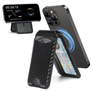 Natyos Magnetic Wallet, Compatible with Mag-Safe Wallet, Adjustable Stand Leather Magnetic Card Holder for iPhone 16/15/14/13/12 Series, Blue