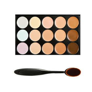 Boolavard Foundation Brush + 15 Colours Face Contour Cream Concealer Camouflage Palette