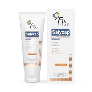 FIXDERMA 2% Salicylic Acid Face Cleanser, Salyzap Daily Face Cleanser for Acne | Face Wash for Women & Men | Sutable for Oily Skin, Acne Prone & Sens