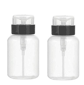 DNHCLL 2PCS 200ML(6.8oz) Push Down Empty Lockable Pump Dispenser Bottle for Nail Polish and Makeup Remover