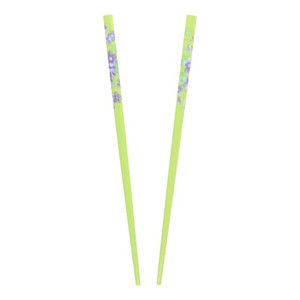 Set of Wooden Hair Sticks With Flowers Hair Pin Chopsticks 7 inches Long for Women - Green