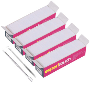 650 Pcs Lint Free Nail Art Gel Polish Remover, Cotton Pad, Finger Nail Wipe and 1 Pcs Cuticle Pusher