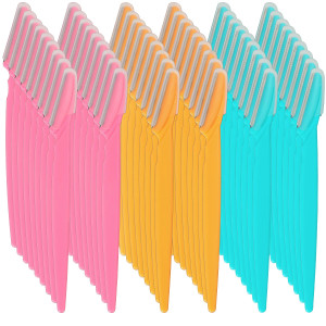 Eyebrow Razor, 54 Pcs Eyebrow Razors with Safety Cover, Face Razor for Women and Man Smooths Away Peach Fuzz, Easy to Use Eyebrow Knife for Trimming