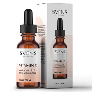 Svens Skincare Vitamin C Serum  Anti Aging Face Skin Serum with Hyaluronic Acid, Vitamin E, Aloe  Brightening Serum for Dark Spots, Even Skin Tone,