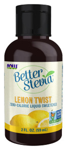 NOW Foods, Better Stevia Liquid, Lemon Twist, Zero-Calorie Liquid Sweetener, Low Glycemic Impact, Certified Non-GMO, 2-Ounce
