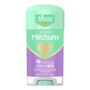 Mitchum Womens Triple Odor Protection Antiperspirant & Deodorant Gel, Shower Fresh, 48HR Protection, 2.25 oz