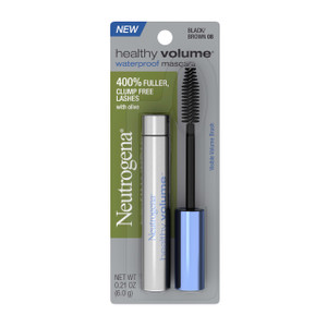 Neutrogena Healthy Volume Lash-Plumping Waterproof Mascara, Volumizing and Conditioning Mascara with Olive Oil to Build Fuller Lashes, Clump-, Smudge