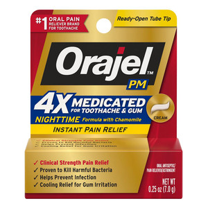 Orajel Maximum Strength Nighttime Toothache Pain Relief Cream - 0.25 Oz