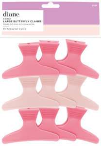 Diane Large Frosty Butterfly Clips, 9/bag,Assorted, 9 Count (Pack of 1)