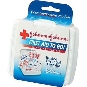 Johnson & Johnson First Aid to Go Kit 12 Items 1 Each (Pack of 2)