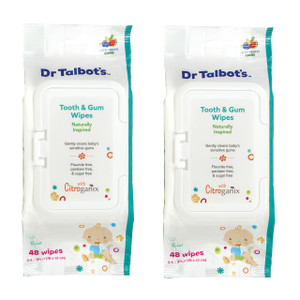 Dr. Talbot's Baby Tooth and Gum Wipes Naturally Inspired With Citroganix, 2-pack, 96 count