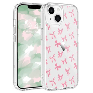 LuminousGuard for iPhone 16 Pro Max Case, Cute Kawaii Pink Bow Phone Case for Women Girls, Anti-Yellowing Clear Acrylic Back Soft TPU Frame Slim Fit