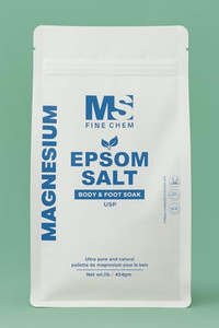 Magnesium Sulfate (Epsom Salt) USP Grade  100% Pure, Natural & Organic, Multipurpose Bath Soak, Muscle Relaxation & Skin Care Support, 1 LB