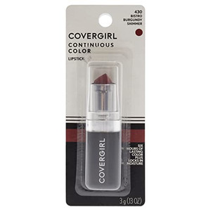 CoverGirl Continuous Color Lipstick - 430 Bistro Burgundy Lipstick Women 0.13 oz