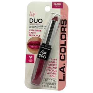 LA Colors Lip Gloss & Lipstick Duo, Moisturizes lips with natural color & high Shine, BLC826 Charmed by Unknown